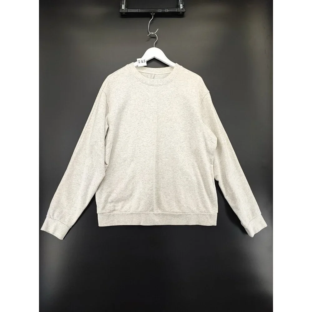 Lululemon Men’s Sweatshirt City Heathered Light Grey Sweatshirt Size Medium